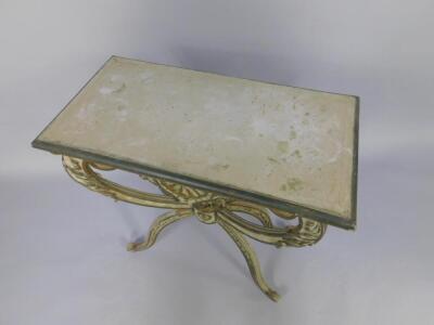 An Italian late 19thC painted and parcel gilt side table - 2