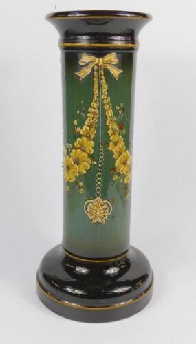 A late 19thC Art Pottery jardiniere stand