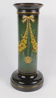 A late 19thC Art Pottery jardiniere stand
