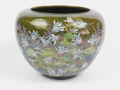 A late 19thC Art Pottery jardiniere