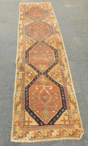 A Persian wool runner