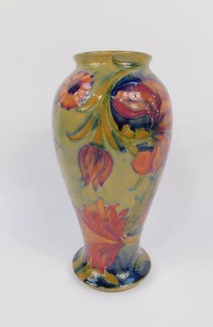 A Moorcroft early 20thC baluster vase