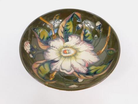 A Moorcroft pottery bowl decorated in the Gustavia Augusta pattern