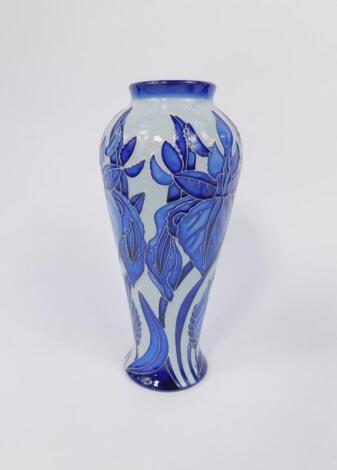 A Moorcroft pottery baluster vase decorated in the Windrush pattern