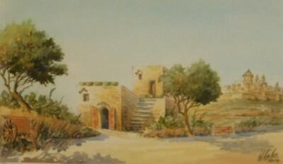 Edwin Galea (b.1934). Typical Maltese farmhouse Mdina - 2