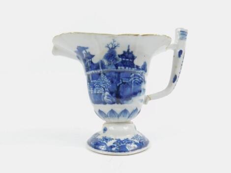 An 18thC Chinese blue and white export jug