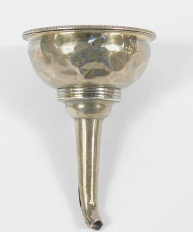 A George III silver wine funnel by Samuel Meriton the Second