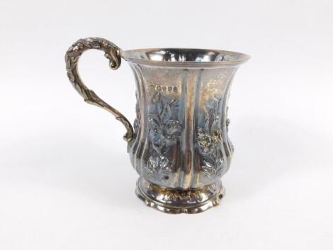 A George IV silver christening mug