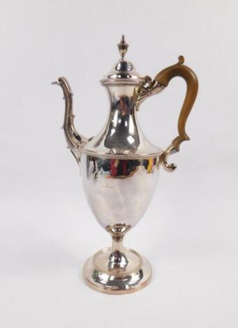 A George III silver coffee pot