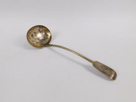 A 19thC silver plated ladle