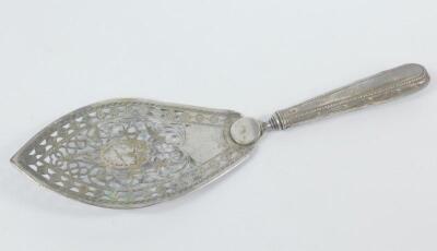 A George III silver cake slice