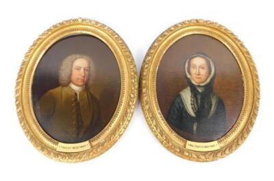 18thC English School. A pair of portraits of Timothy Mortimer