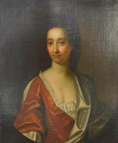 18thC English School. Portrait of Sarah Woolryce (1627-1710)