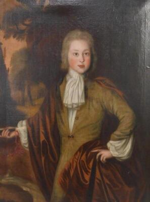 18thC English School. A three quarter length portrait of John Hewley Baines (1693-1760)