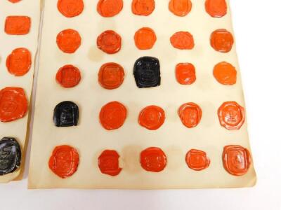 Specimen sheets of wax seals - 2