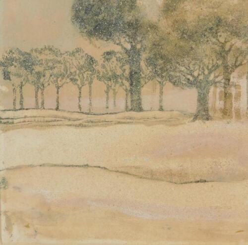 Early 20thC School. Winter landscape with trees