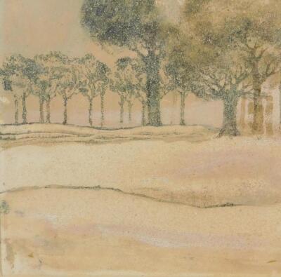 Early 20thC School. Winter landscape with trees