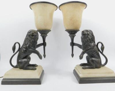 A pair of Regency style table lamps