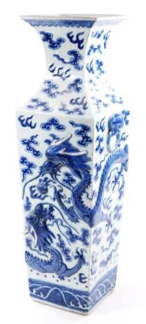 A Chinese blue and white porcelain floor standing vase