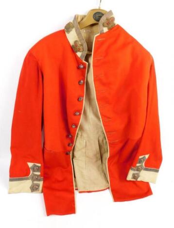 A 19thC East Yorkshire Militia tail coat.