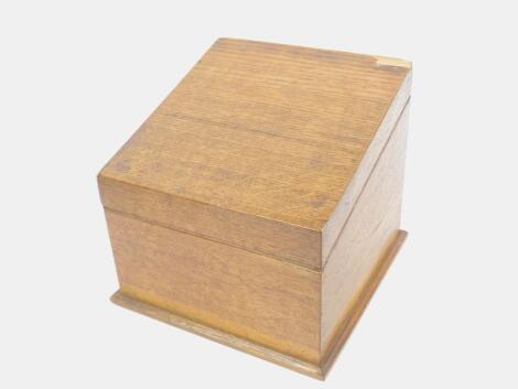 An oak stationery box