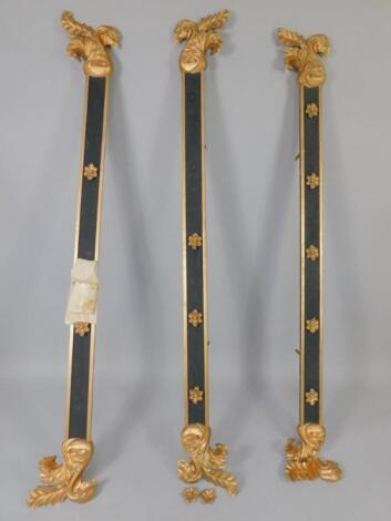 Three Regency styles pelmets