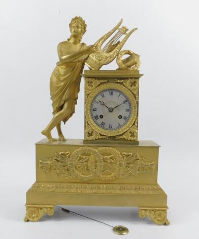 An early 19thC French ormolu mantel clock