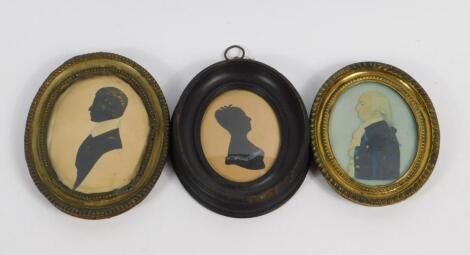 A group of three portrait miniatures