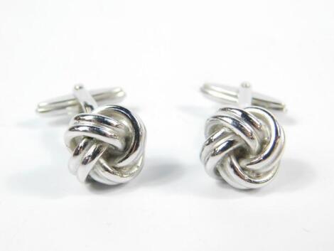 A pair of Lanvin silver plated cufflinks