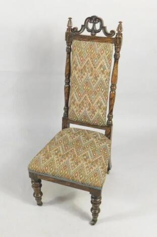 A Victorian scumbled side chair