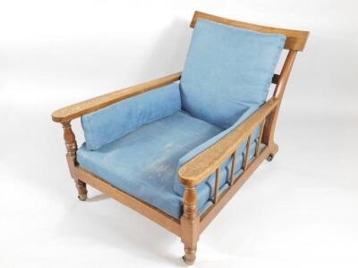 An unusual 19thC Plantation style mahogany armchair