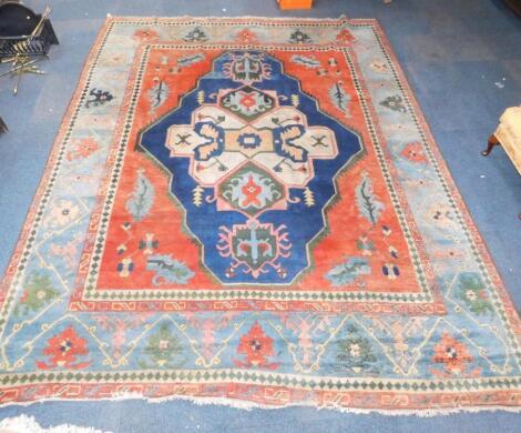 A 20thC Turkish Konya Tokat deep pile carpet