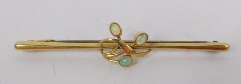 An opal berry spray bar brooch