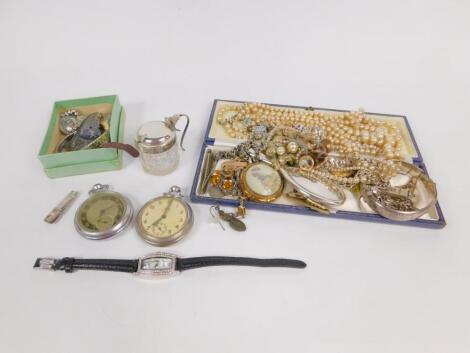 Silver and costume jewellery