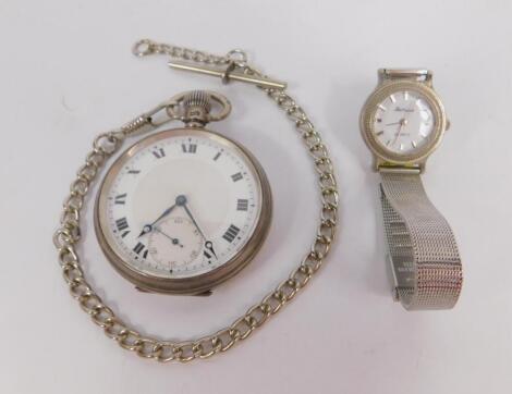 A George V gentleman's silver cased pocket watch