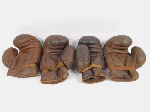 A pair of Frank Bryan boxing gloves