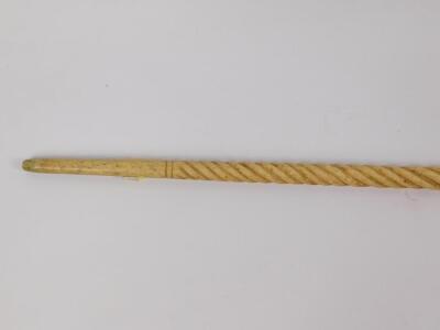 An early 19thC marine ivory and whalebone walking stick - 3