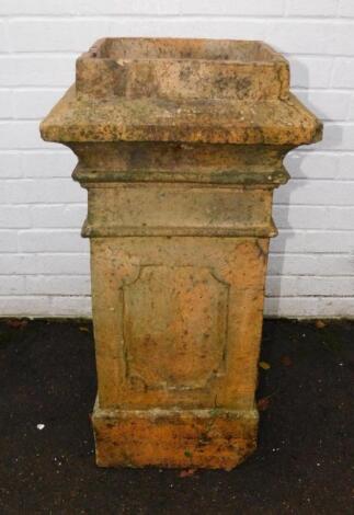 A Victorian square stoneware chimney pot