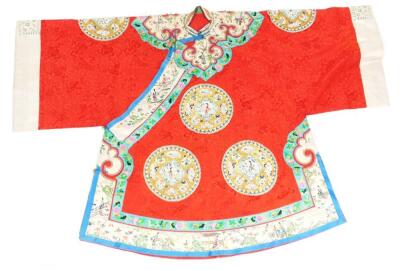 A Chinese silk ladies informal Jifu robe