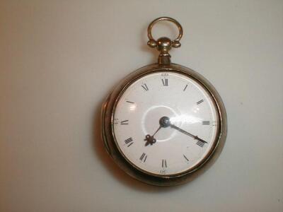 A George III pair-cased silver open faced pocket watch