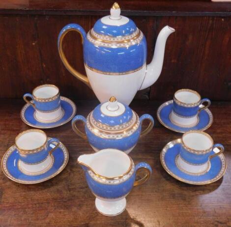 A Wedgwood Ulander pattern coffee set