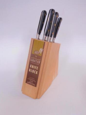 A Sabatier knife block.