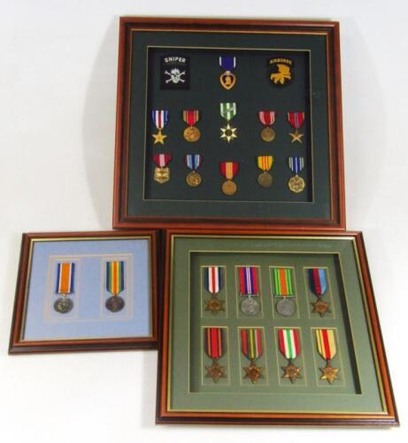 Various cased medals