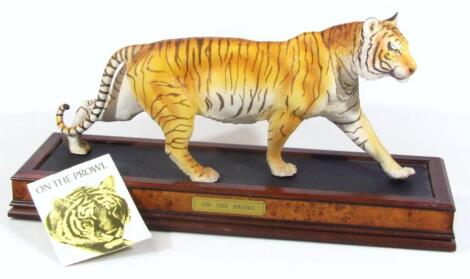 A George McMonigle figure of a tiger on the prowl