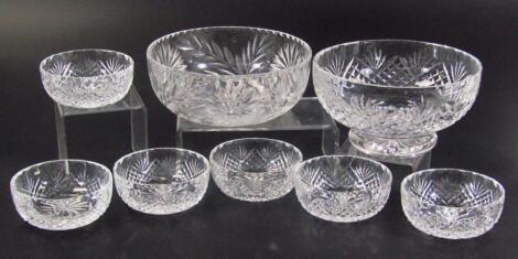 Various 20thC crystal glassware