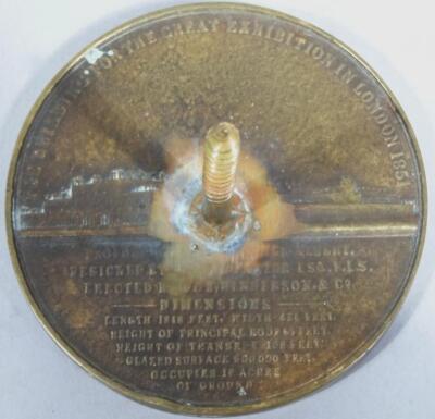 A Prince Albert Great Exhibition Commemorative brass medallion - 3