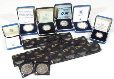 Various silver and other proof coins