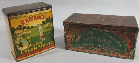 An early 20thC Radiant Doncaster toffee tin