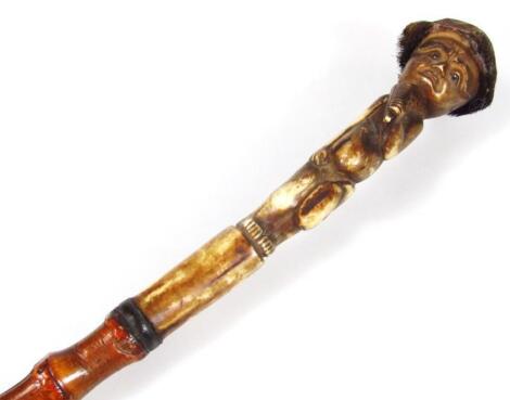 A 20thC African tribal walking cane