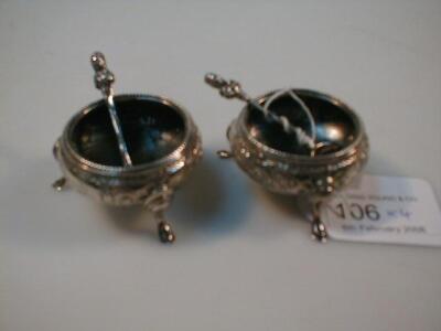 A pair of Victorian cauldron salts by Martin Hall & Co